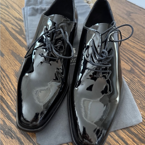 Thomas Bird Mayfair Black Patent Leather Wholecut Men’s dress shoes - Picture 2 of 13